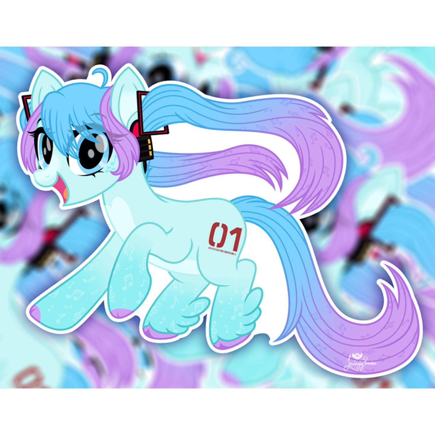 NDOH Miku Pony Sticker